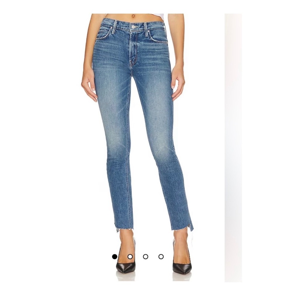 MOTHER Superior Dazzler Ankle Step Fray Jeans Women's 29 Something to Remember